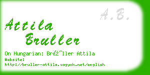 attila bruller business card